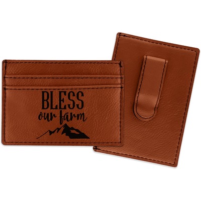 Farm House Leatherette Wallet with Money Clip (Personalized)