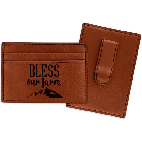 Custom Farm House Leatherette Wallet with Money Clip