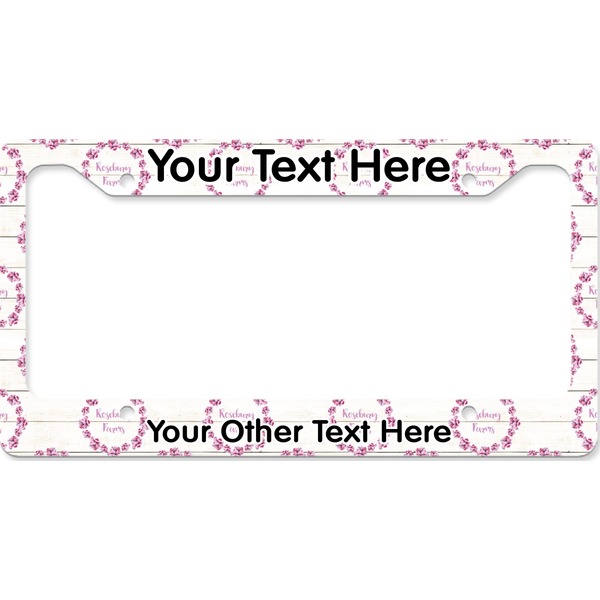 Farm House License Plate Frame Wide