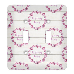 Farm House Light Switch Cover (2 Toggle Plate) (Personalized)