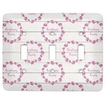 Farm House Light Switch Cover (3 Toggle Plate) (Personalized)