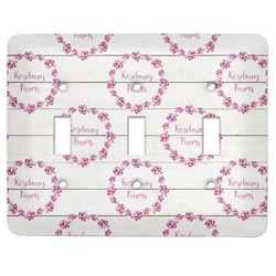 Farm House Light Switch Cover (3 Toggle Plate) (Personalized)