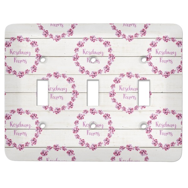 Custom Farm House Light Switch Cover (3 Toggle Plate) (Personalized)