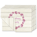 Farm House Double-Sided Linen Placemat - Set of 4 w/ Name or Text