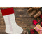 Farm House Linen Stocking w/Red Cuff - Flat Lay (LIFESTYLE)