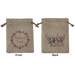 Farm House Medium Burlap Gift Bag - Front & Back (Personalized)
