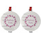 Farm House Metal Ball Ornament - Front and Back