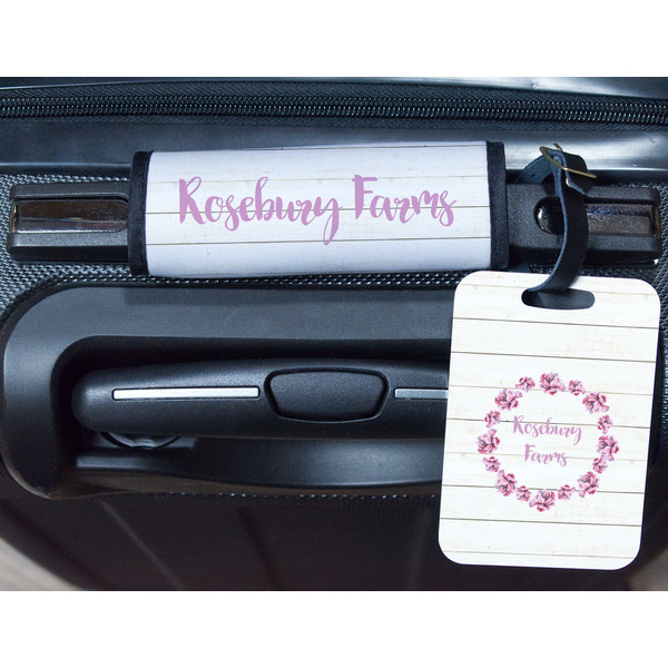 Farm House Metal Luggage Tag & Handle Wrap - In Context
