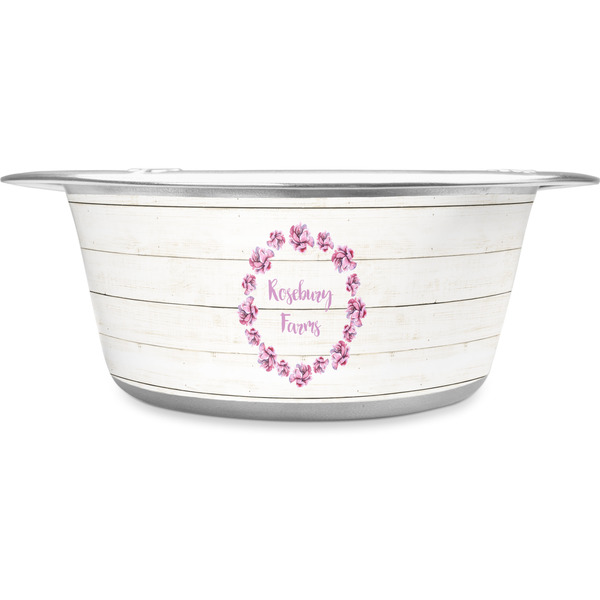 Custom Farm House Stainless Steel Dog Bowl - Small (Personalized)