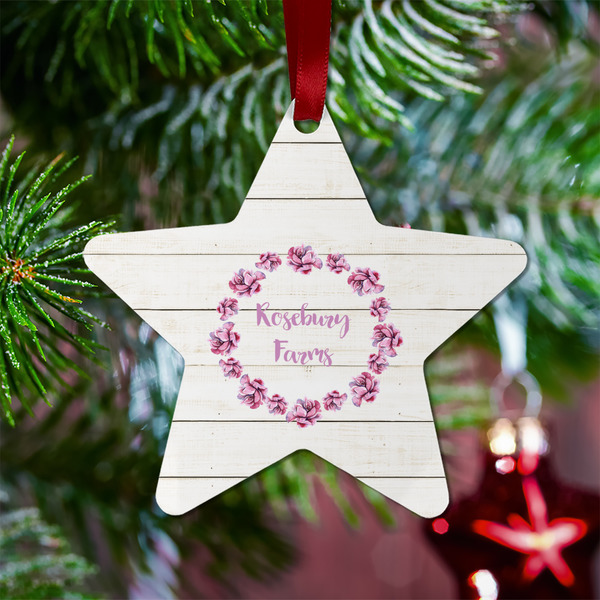 Farm House Metal Star Ornament - Lifestyle
