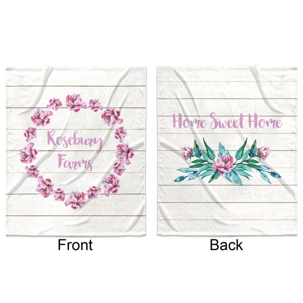 Farm House Minky Blanket - 50"x60" - Double Sided - Front & Back