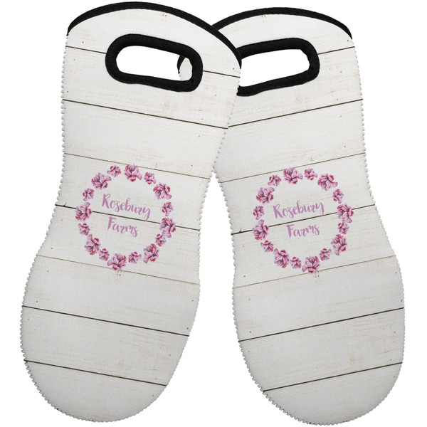 Farm House Neoprene Oven Mitt -Set of 2 - Front