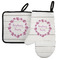 Farm House Left Oven Mitt & Pot Holder Set w/ Name or Text