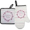 Farm House Oven Mitt & Pot Holder Set w/ Name or Text