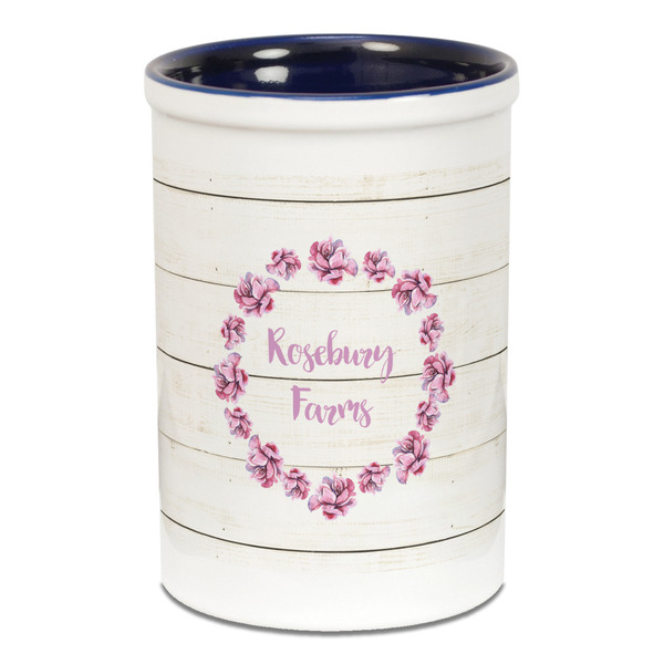 Farm House Pencil Holder - Blue