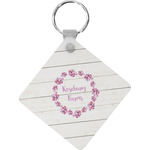 Farm House Diamond Plastic Keychain w/ Name or Text