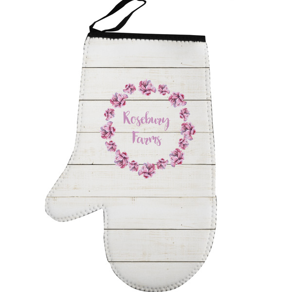 Farm House Personalized Oven Mitt - Left