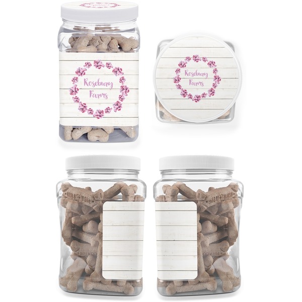 Farm House Pet Treat Jar - Multiple Angles
