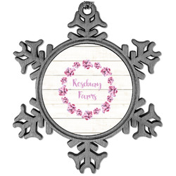 Farm House Vintage Snowflake Ornament (Personalized)