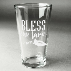 Farm House Pint Glass - Engraved (Single)