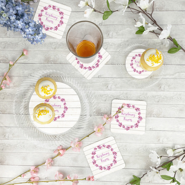 Farm House Plastic Party Appetizer & Dessert Plates - In Context