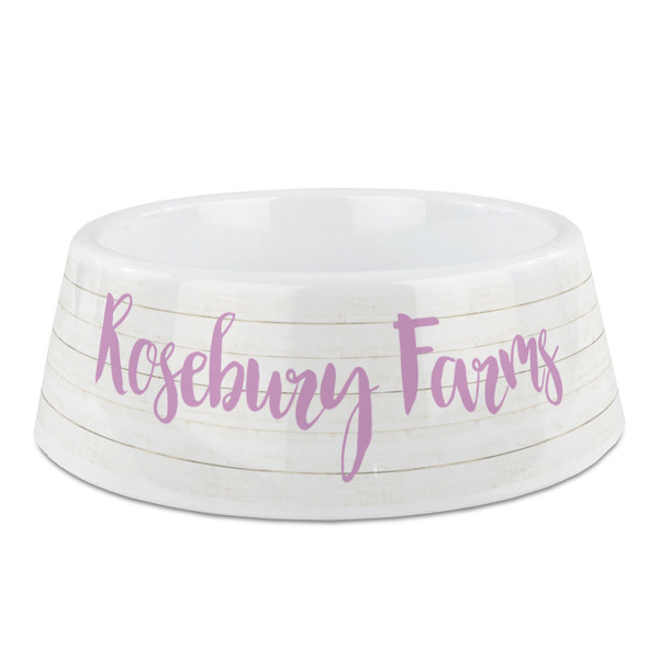 Custom Farm House Plastic Dog Bowl (Personalized)