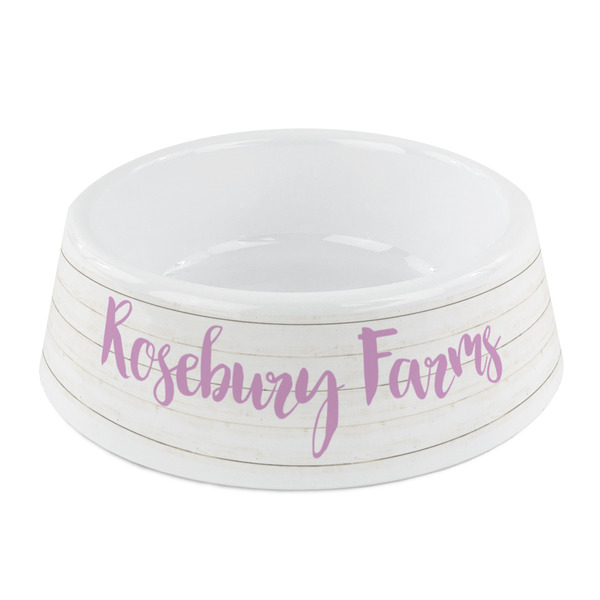 Custom Farm House Plastic Dog Bowl - Small (Personalized)
