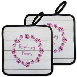 Farm House Pot Holders - Set of 2 w/ Name or Text