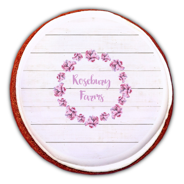 Farm House Printed Icing Circle - Large - On Cookie