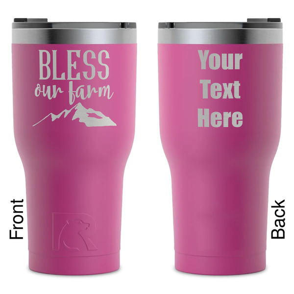 Custom Farm House RTIC Tumbler - Magenta - Laser Engraved - Double-Sided (Personalized)