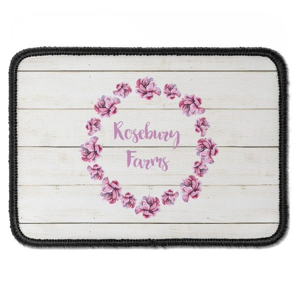 Custom Farm House Iron On Rectangle Patch w/ Name or Text