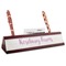 Farm House Red Mahogany Nameplates with Business Card Holder - Angle