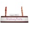 Farm House Red Mahogany Nameplates with Business Card Holder - Straight