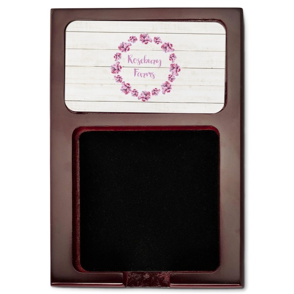 Farm House Red Mahogany Sticky Note Holder - Flat