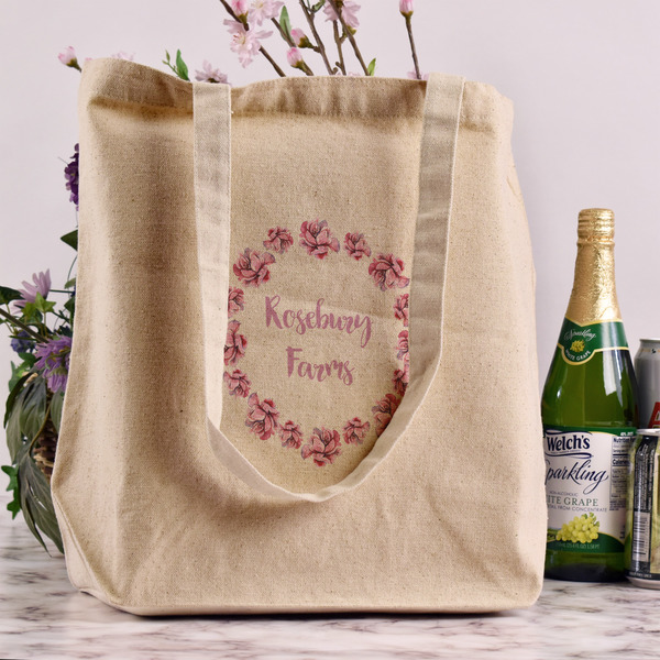 Farm House Reusable Cotton Grocery Bag - In Context
