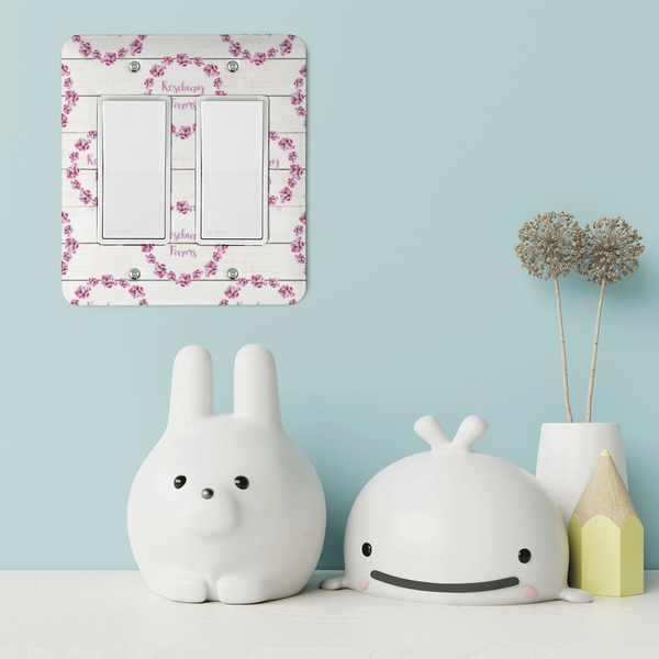 Farm House Rocker Light Switch Covers - Double - IN CONTEXT