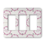 Farm House Rocker Style Light Switch Cover - Three Switch (Personalized)