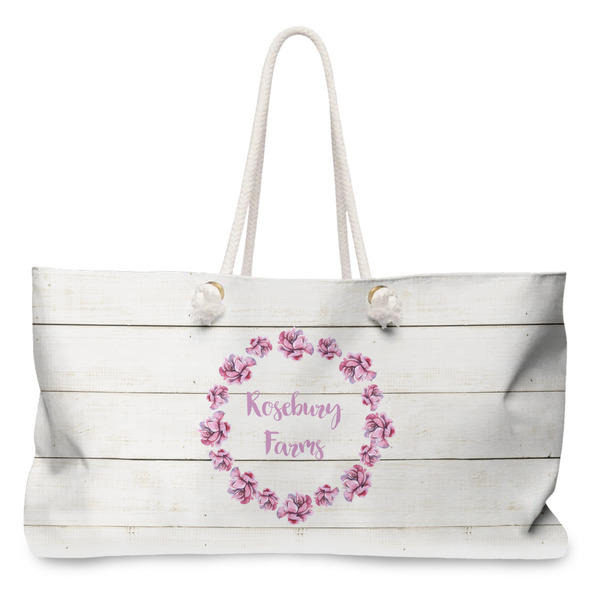 Custom Farm House Large Tote Bag with Rope Handles (Personalized)