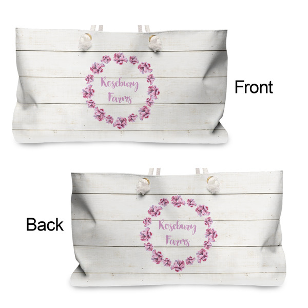 Farm House Large Rope Tote - From & Back View