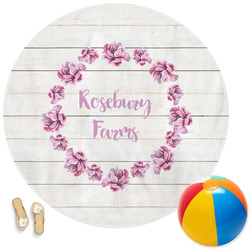 Farm House Round Beach Towel (Personalized)