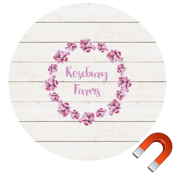 Custom Farm House Round Car Magnet - 6" (Personalized)