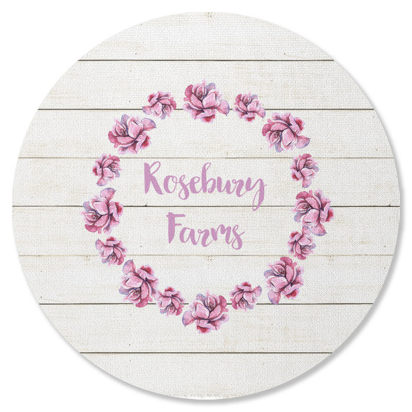 Farm House Round Coaster Rubber Back - Single