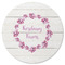 Farm House Round Rubber Backed Coaster (Personalized)