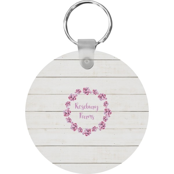 Custom Farm House Round Plastic Keychain (Personalized)