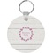 Farm House Round Plastic Keychain (Personalized)