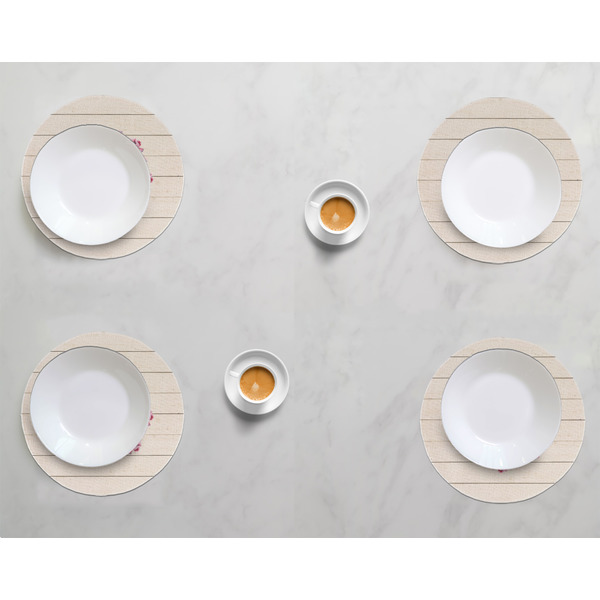 Farm House Round Linen Placemats - LIFESTYLE (set of 4)