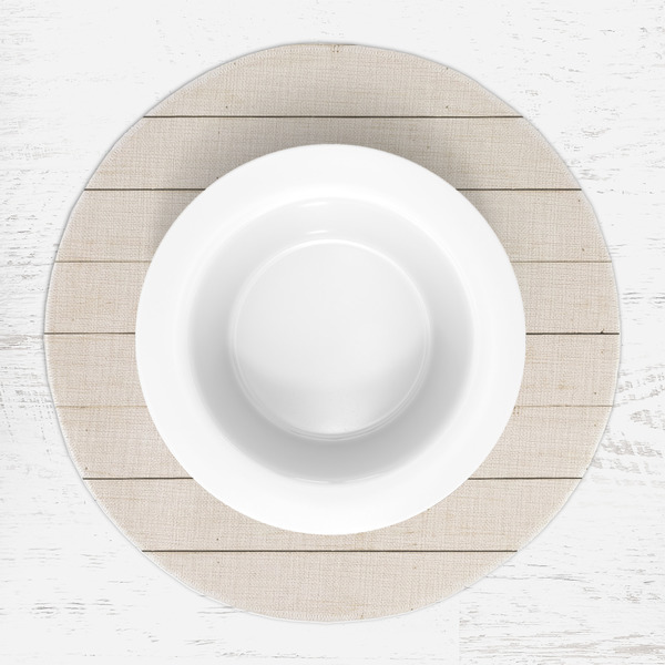 Farm House Round Linen Placemats - LIFESTYLE (single)