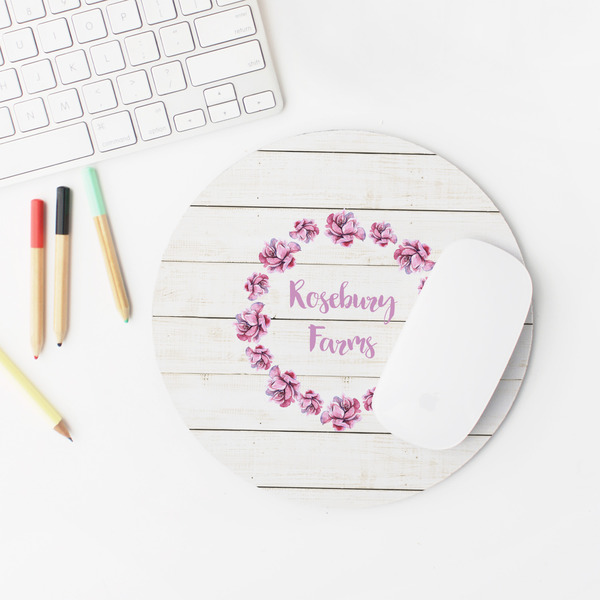 Farm House Round Mousepad - LIFESTYLE 2