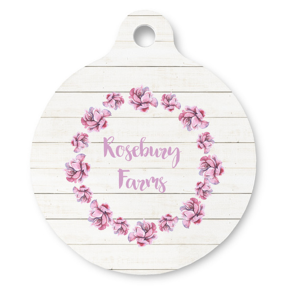 Custom Farm House Round Pet ID Tag - Large (Personalized)