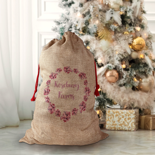 Farm House Santa Bag - Front (stuffed)